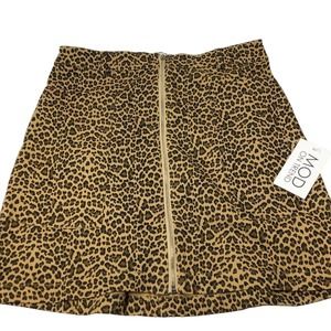 Womens Skirt Size M/MOD ON TREND Leopard Print Modern Mini/Animal Print